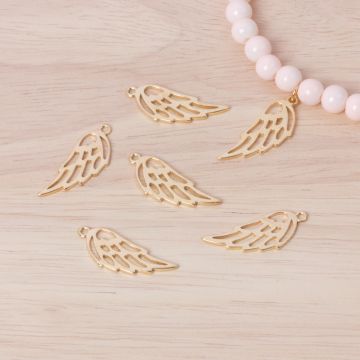 Srebrna pozłacana zawieszka skrzydło AG925 25,5mm