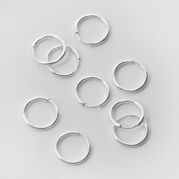 Srebne kolczyki koła AG925 13,5mm