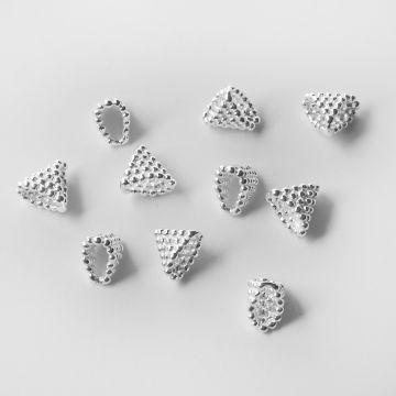 Srebrna krawatka trójkątna w kropeczki AG925 9mm