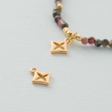 Srebrna zawieszka lilijka AG925 10mm pozłacana