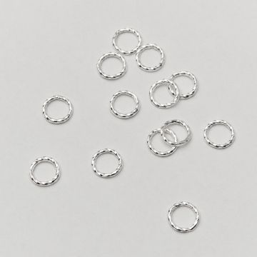 Srebrne kółko ozdobne skręcane AG925 7x1mm