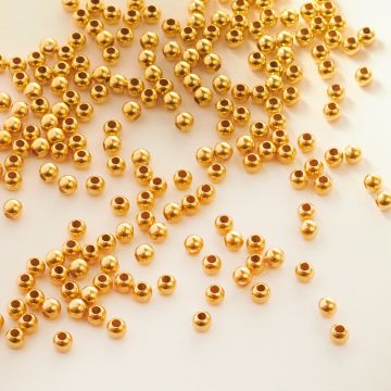 Kulki gładkie GOLDFILLED AU585 3mm