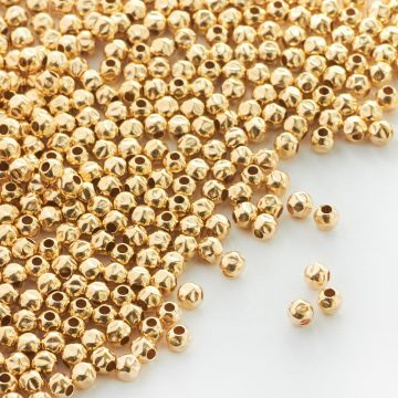 Przekładki kulki gniecione GOLDFILLED AU585 3mm