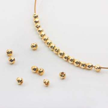 Kulki młotkowane GOLDFILLED 4mm AU585 4mm