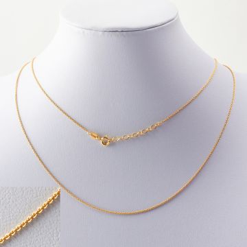 Łańcuszek rolo drobny GOLDFILLED z zapięciem AU585 45cm 1mm