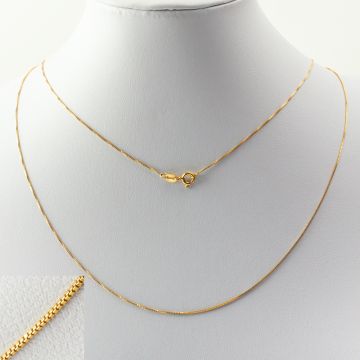 Łańcuszek kosteczka veneciana GOLDFILLED z zapięciem AU585 50cm 0,7mm