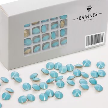 Rhinnes rivoli turquise 8mm