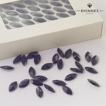 Kryształy rhinnes horse eye jet 15x7mm