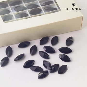 Kryształy rhinnes horse eye jet 18x9mm