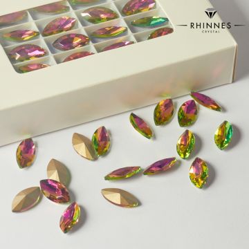 Kryształy rhinnes horse eye vitrail light 18x9mm