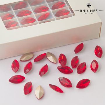 Kryształy rhinnes horse eye siam 18x9mm