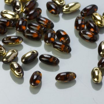Koraliki RIZO 2,5x6mm Smoky Topaz Amber (FR10230)
