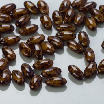 Koraliki RIZO 2,5x6mm Coral Dark Picasso (T14010)