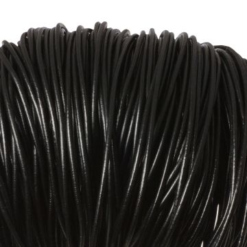 Rzemień naturalny lakierowany czarny 3mm