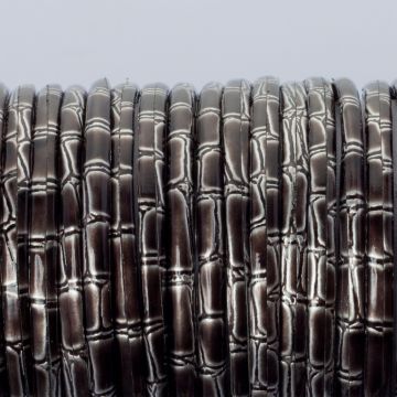 Rzemień klejony srebrno czarny 3mm