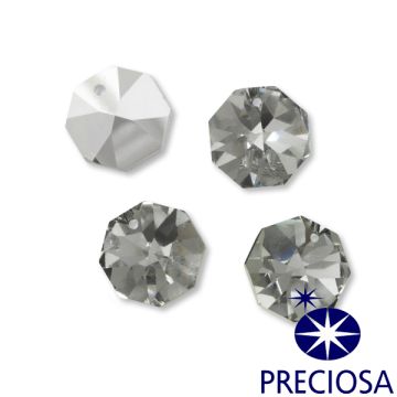 Preciosa octagon 18mm silver shadow