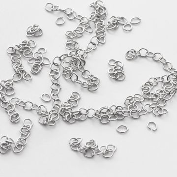 Kółeczka ze stali chirurgicznej w kolorze srebrnym 3x0,5mm