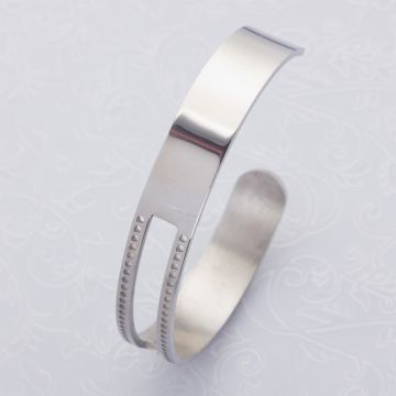 Baza bransoleteki ze stali chirurgicznej w kolorze srebrnym 16-20cm