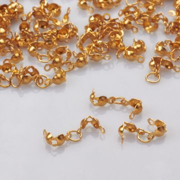 Łapaczki dziewczynki ze stali chirurgicznej pozłacane 2,5mm