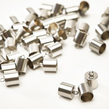 Końcówki ze stali chirurgicznej w kolorze srebrnym 9mm