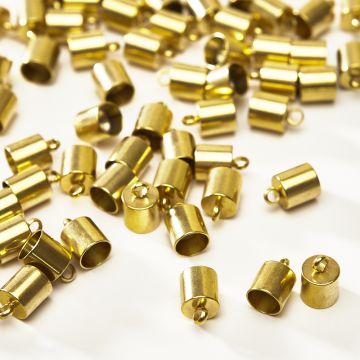 Końcówki ze stali chirurgicznej w kolorze złotym 8mm