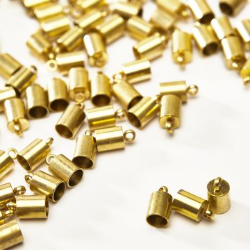 Końcówki ze stali chirurgicznej w kolorze złotym 6mm