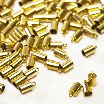 Końcówki ze stali chirurgicznej w kolorze złotym 5mm