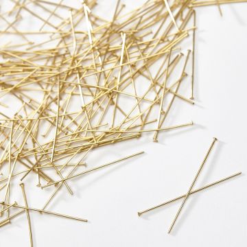 Szpilki z płaską główką ze stali chirurgicznej w kolorze złotym 40x0,7mm