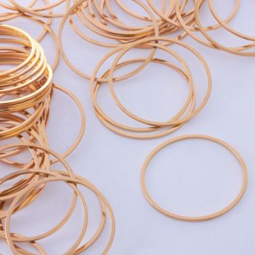 Baza geometryczna ze stali chirurgicznej koło w kolorze złotym 30mm