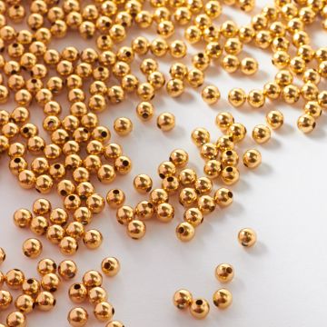 Kulki ze stali chirurgicznej w kolorze złotym  3mm PVD