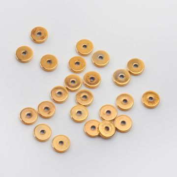 Przekładka ze stali chirurgicznej krążek 8mm w kolorze złotym 8mm