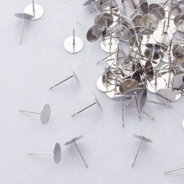 Sztyfty do naklejania ze stali chirurgicznej w kolorze srebrnym 10mm