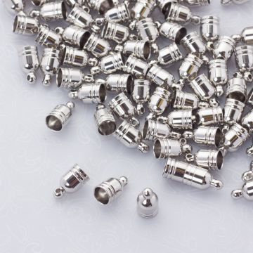 Końcówki ozdobne ze stali chirurgicznej w kolorze srebrnym 5mm