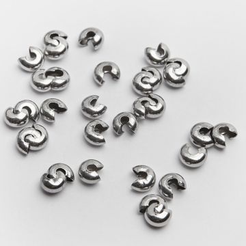 Crimp cover ze stali chirurgicznej w kolorze srebrnym 5mm