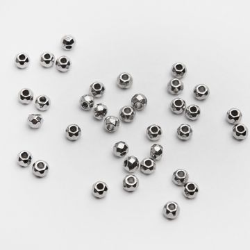 Kulka fasetowana ze stali chirurgicznej w kolorze srebrnym 3mm