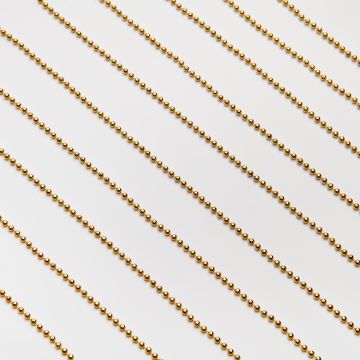 Łańcuszek bulion kulki ze stali chirurgicznej w kolorze złotym 2,4mm