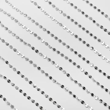 Łańcuszek kółka pełne ze stali chirurgicznej w kolorze srebrnym 4mm