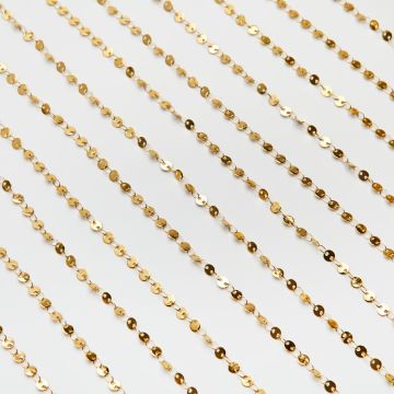 Łańcuszek kółka pełne ze stali chirurgicznej w kolorze złotym 4mm