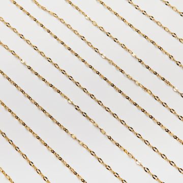 Łańcuszek ozdobny ósemki błyszczące ze stali chirurgicznej w kolorze złotym 4,5x2mm