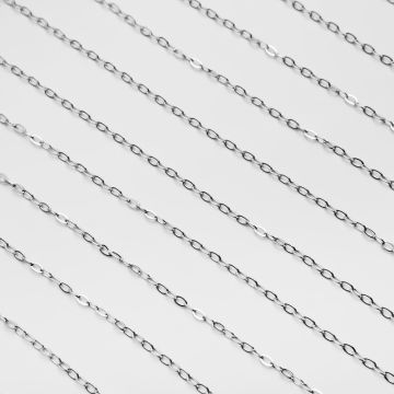 Łańcuszek owal podłużny ze stali chirurgicznej w kolorze srebrnym 4x2mm