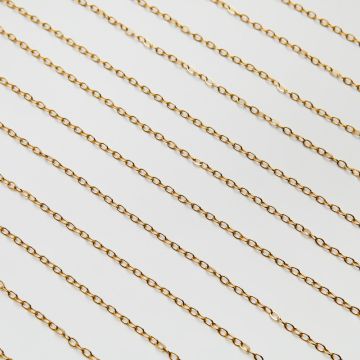 Łańcuszek owal podłużny ze stali chirurgicznej w kolorze złotym 4x2mm