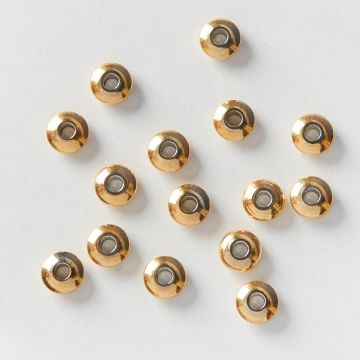 Przekładka ze stali chirurgicznej dysk w kolorze złotym 8mm