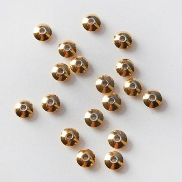 Przekładka ze stali chirurgicznej dysk w kolorze złotym 6mm