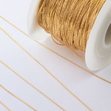 Łańcuch ze stali chirurgicznej linka w kolorze złotym 0,6mm