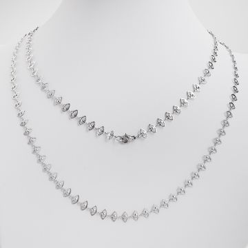 Łańcuszek ze stali chirurgicznej oko proroka w kolorze srebrnym 50cm