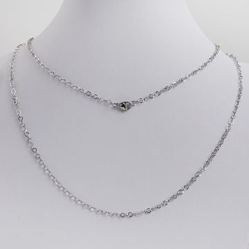 Łańcuszek ze stali chirurgicznej błyszczące kółka w kolorze srebrnym 50cm