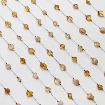 Łańcuch z cytrynem ze stali chirurgicznej w kolorze srebrnym 13x4mm