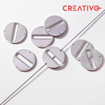 Baza do beadingu łącznik kółko ze stali chirurgicznej w kolorze srebrnym 18,3mm