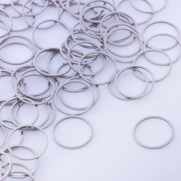 Baza geometryczna ze stali chirurgicznej koło w kolorze srebrnym 15mm