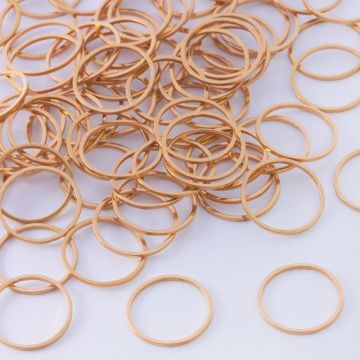 Baza geometryczna ze stali chirurgicznej koło w kolorze złotym 15mm